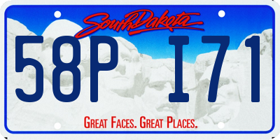 SD license plate 58PI71