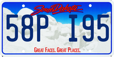 SD license plate 58PI95