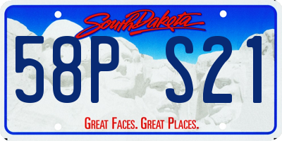 SD license plate 58PS21