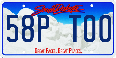 SD license plate 58PT00