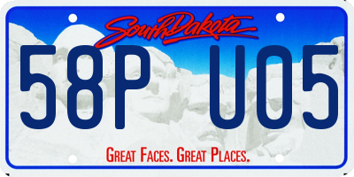 SD license plate 58PU05