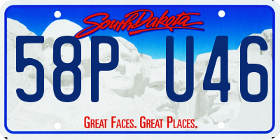 SD license plate 58PU46