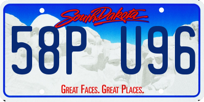 SD license plate 58PU96