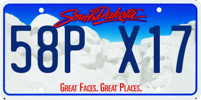 SD license plate 58PX17