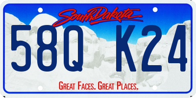 SD license plate 58QK24