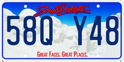 SD license plate 58QY48