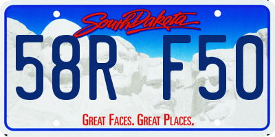 SD license plate 58RF50