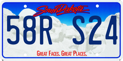 SD license plate 58RS24