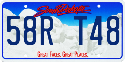 SD license plate 58RT48