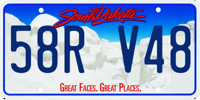 SD license plate 58RV48