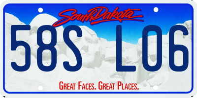 SD license plate 58SL06