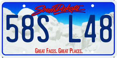 SD license plate 58SL48