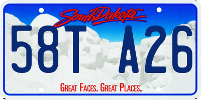 SD license plate 58TA26