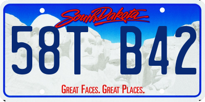 SD license plate 58TB42