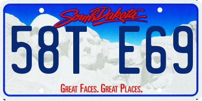 SD license plate 58TE69