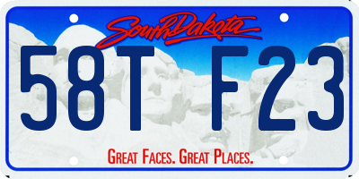 SD license plate 58TF23