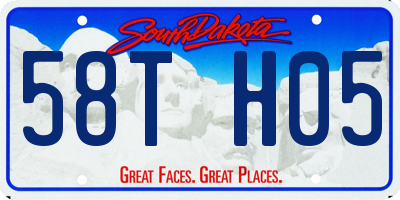 SD license plate 58TH05