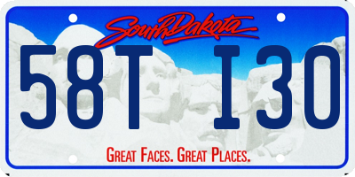 SD license plate 58TI30