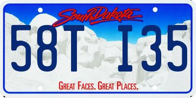 SD license plate 58TI35