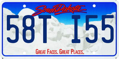 SD license plate 58TI55