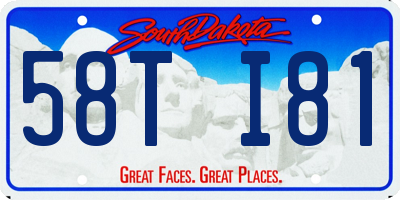 SD license plate 58TI81