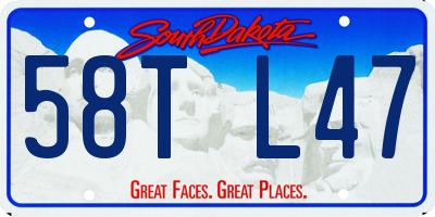 SD license plate 58TL47