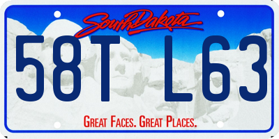 SD license plate 58TL63