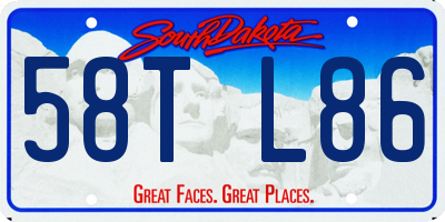 SD license plate 58TL86