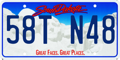 SD license plate 58TN48