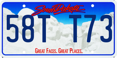 SD license plate 58TT73