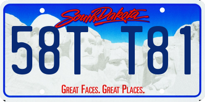 SD license plate 58TT81