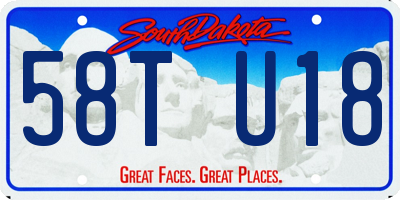 SD license plate 58TU18