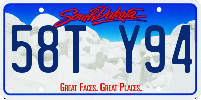 SD license plate 58TY94