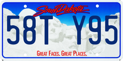SD license plate 58TY95