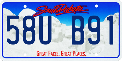 SD license plate 58UB91