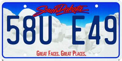 SD license plate 58UE49