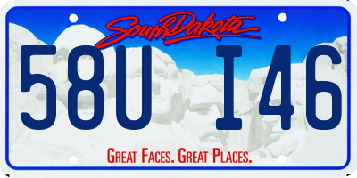 SD license plate 58UI46