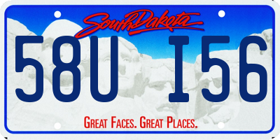 SD license plate 58UI56
