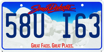 SD license plate 58UI63