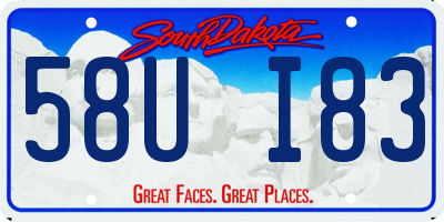 SD license plate 58UI83