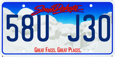 SD license plate 58UJ30
