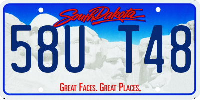 SD license plate 58UT48