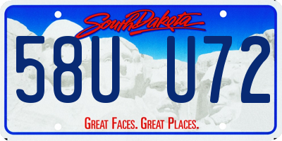 SD license plate 58UU72