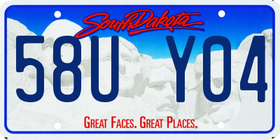 SD license plate 58UY04