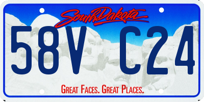 SD license plate 58VC24