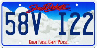 SD license plate 58VI22