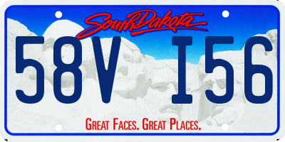 SD license plate 58VI56