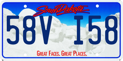 SD license plate 58VI58