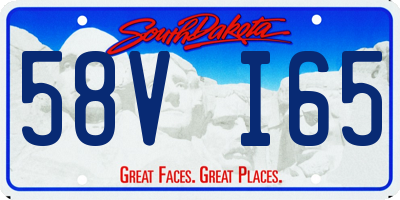 SD license plate 58VI65
