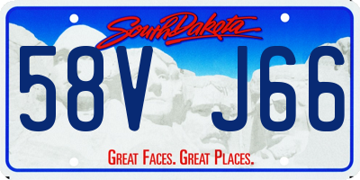SD license plate 58VJ66